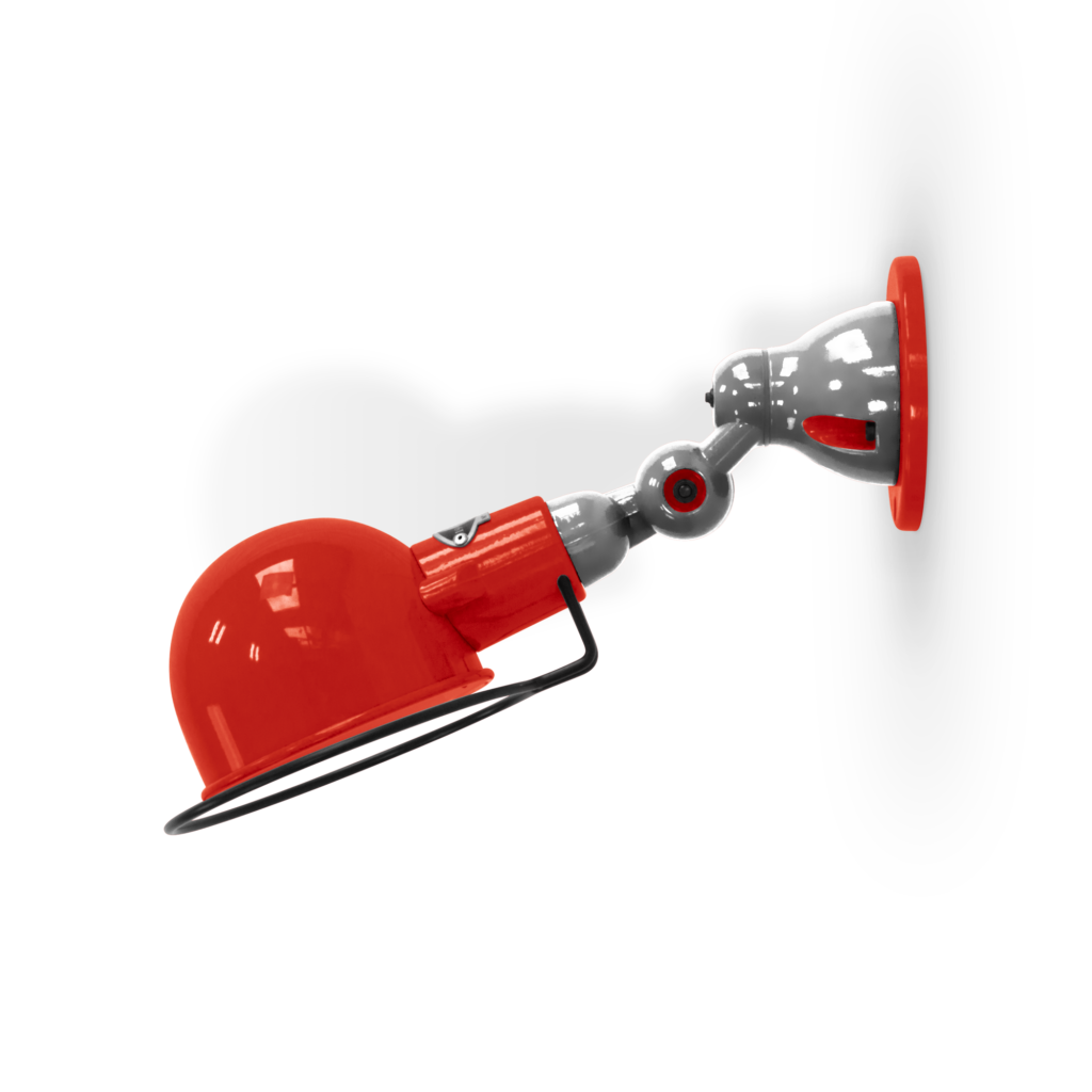 Signal SI300 væglampe fra Jieldé - Red / Poleret/blank