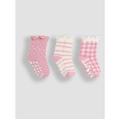 Jojo Maman Bébé JoJo Maman Bébé Pink Cotton Frill Socks 3 Pack