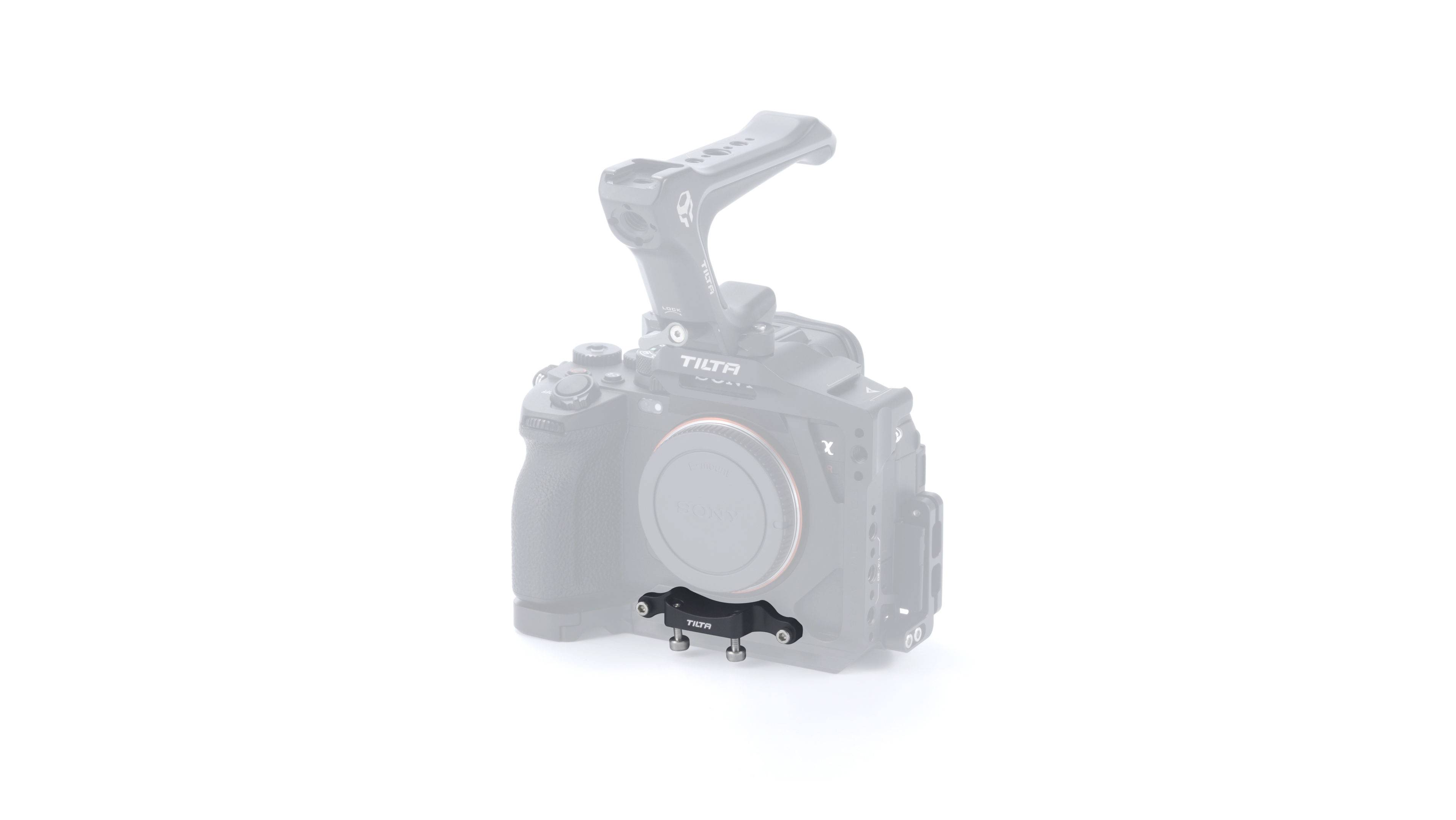 Tilta EF to E Mount Lens Adapter Support for Sony a7R V Half Cage - Titanium Gray