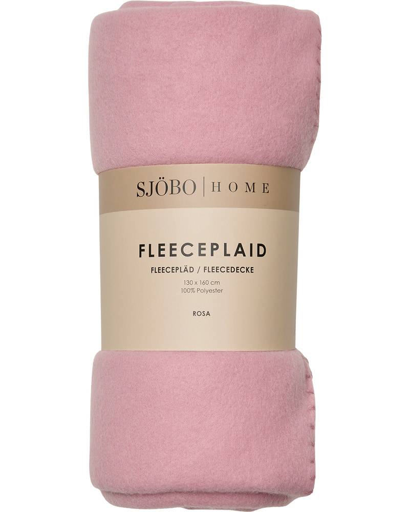 Sjöbo Home Fleeceplaid 130 x 160 cm – rosa