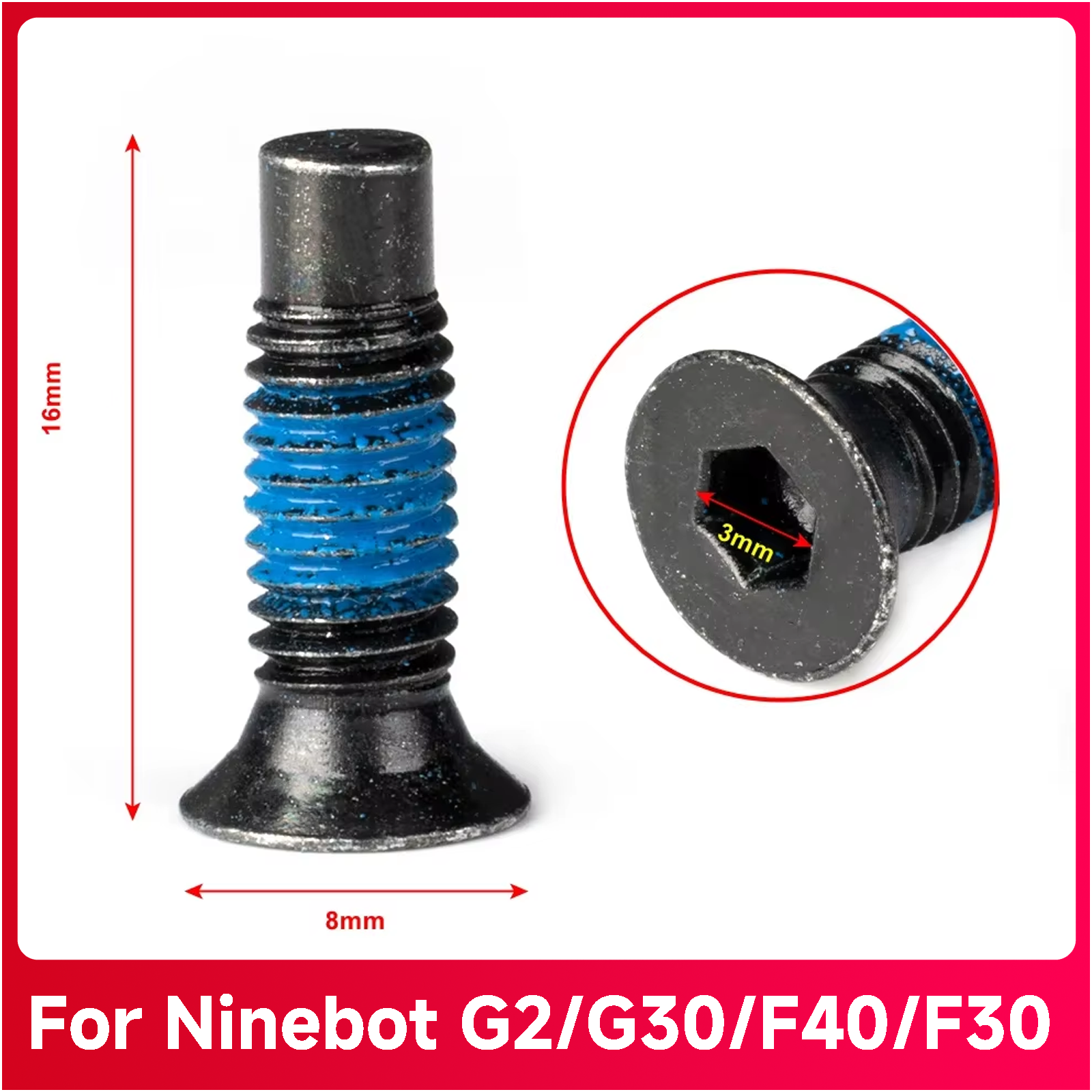 Original Screw For Ninebot P100S P65 MAX G2 G65 G30 G30D F40 F30 F20 Electric Scooter Front Fork Tube Pole Dahsboard Base Parts