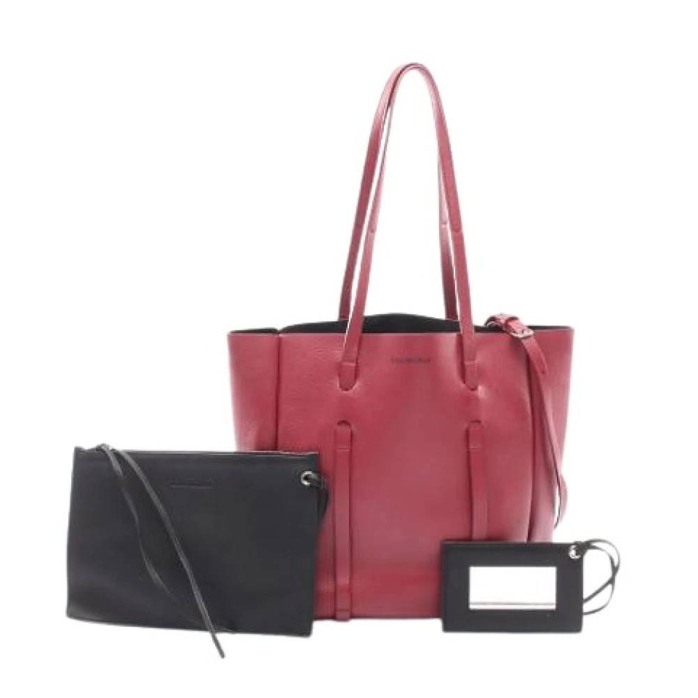 Balenciaga Vintage Pre-owned Vintage Tote Bag - Vintage - Dame - Rød - ONE SIZE - Læder