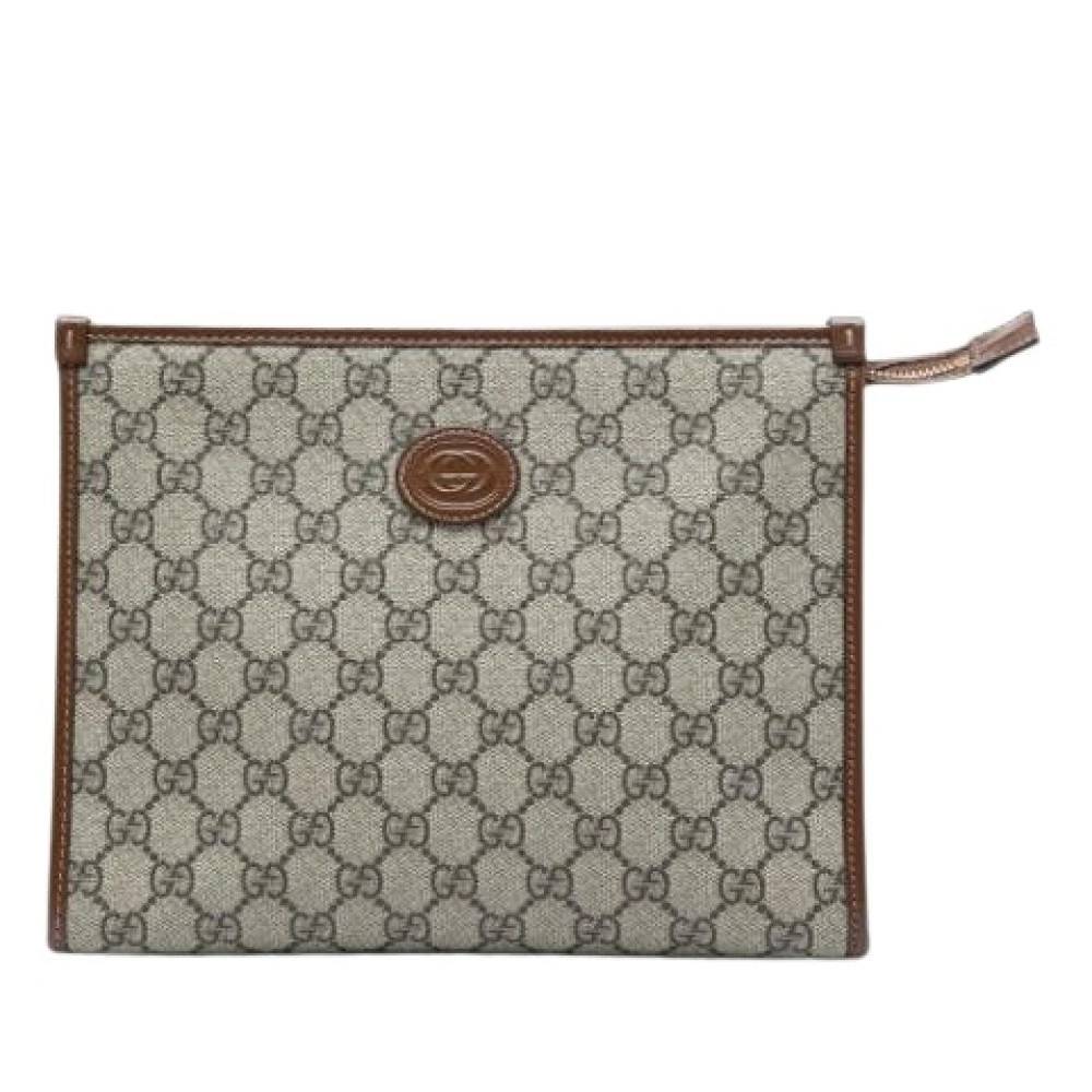 Gucci Vintage Pre-owned Canvas gucci-tasker - Vintage - Dame - Beige - ONE SIZE -
