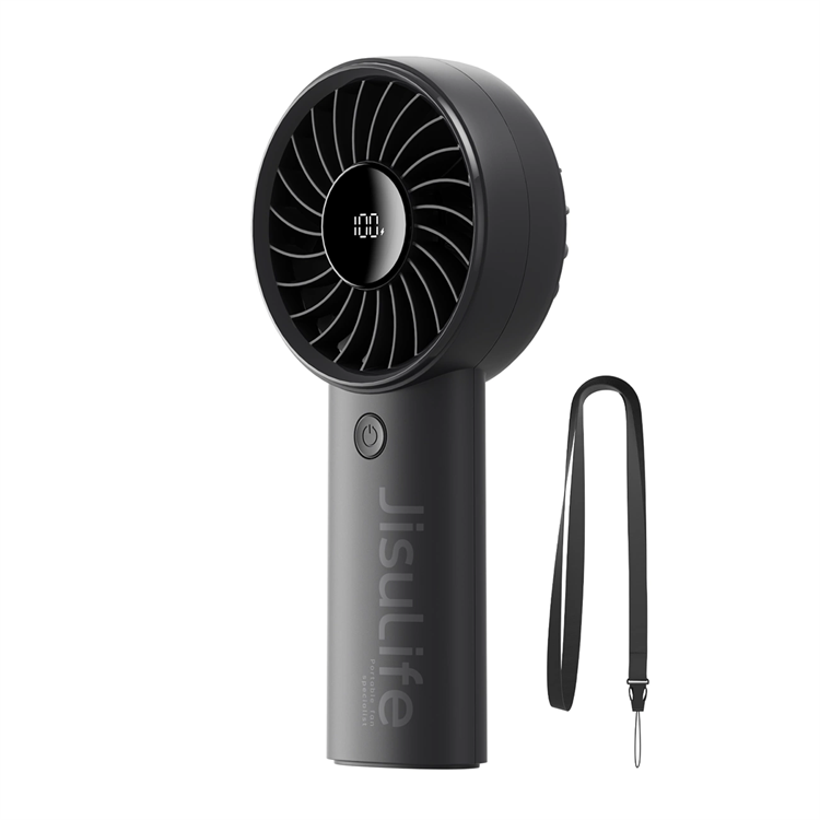 Jisulife Bärbar USB Handfläkt 5000 mAh Life4 - Svart