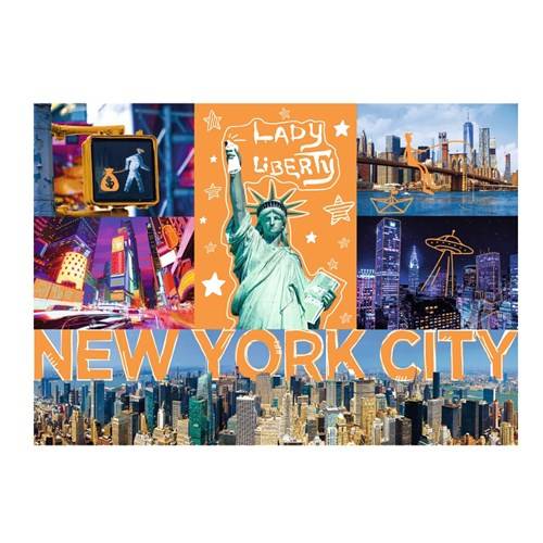 1000 bitar - Neon color line, New York city