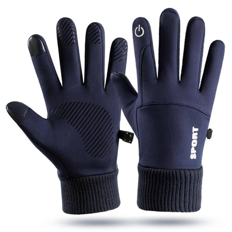 Biking gloves winter touch screen windproof warm waterproof sports velvet mountaineering outdoor cycling non-slip gloves cross-border XL