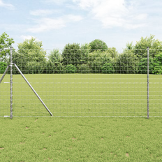 vidaXL Eurohegn med 7 stolper 1,2 x 10 m i galvaniseret stål