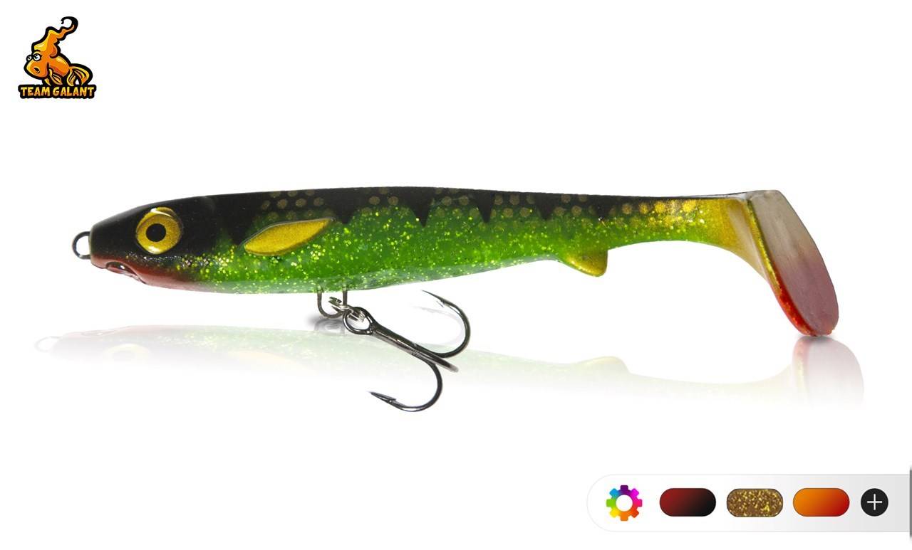 Flatnose Shad 12cm med Inbyggd Rigg 3-pack