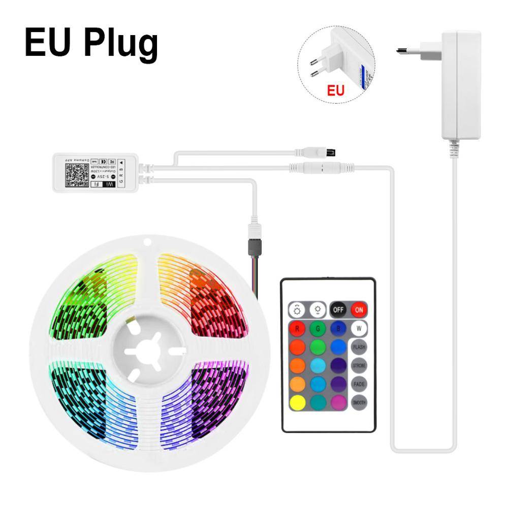 Smart LED Strip Ljus RGB Wi-Fi - RGB-uppsättning med eu-kontakt / 10m