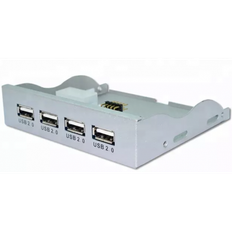 USB-hub til 3,5″ panelmontering – 4 porte USB 2.0 (intern/paneldesign)