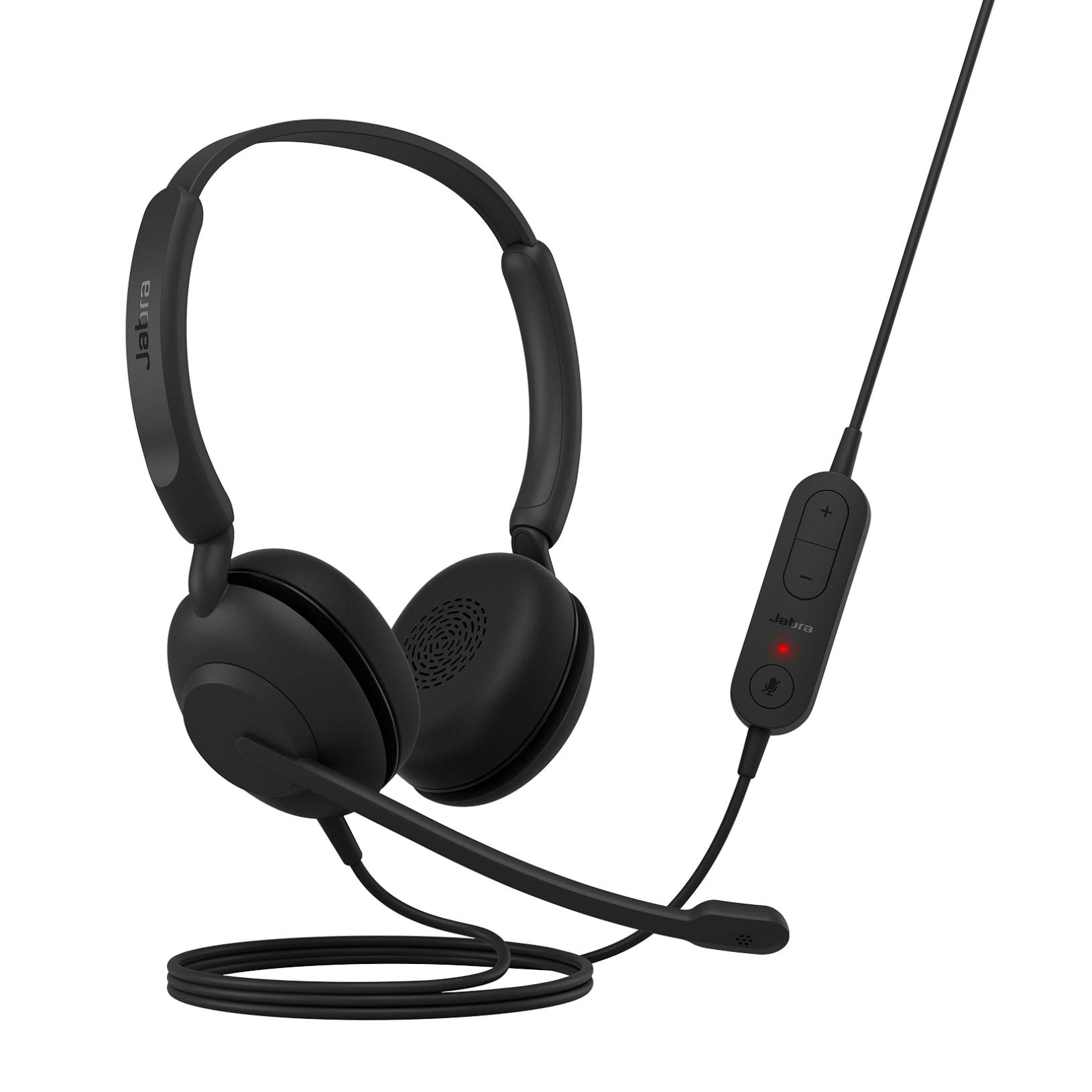 Jabra Evolve 10 Stereo Binaural Headset with USB Headphones and Microphone Stereo Noise Canceling Leather Cushion for Comfort USB-A All-Day svart