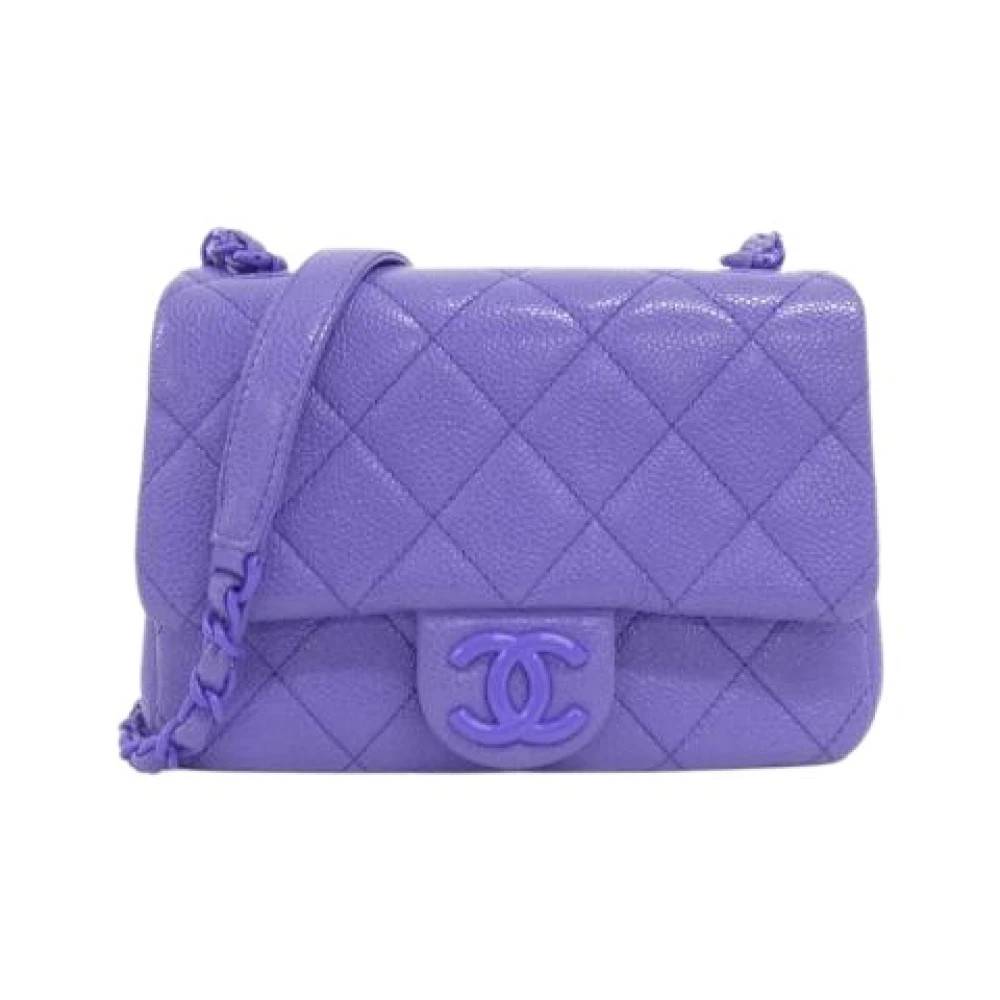 Chanel Vintage Pre-owned Caviar Skin Shoulder Bag - Vintage - Dame - Lilla - ONE SIZE - Uld