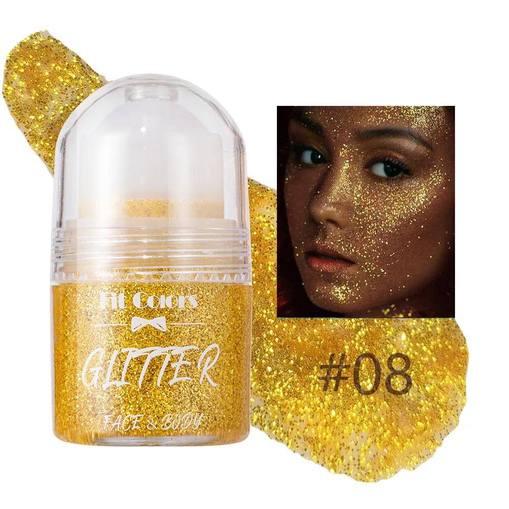 Rullande Paljetter Glittergel Ansikte Kroppsmålning Glansig Flytande Pärlemorskimrande Glans Ögonskugga Ljusa Upp Scensmink Dekoration