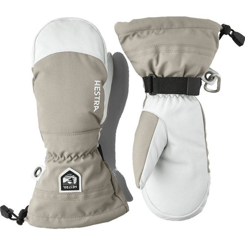 Hestra Army Leather Heli Ski Mitt Khaki (7)