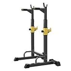 Hantelställ Hemträning Gym Squat Rack Bänkpress Doppningsstation Dip Stativ Parallellstång Justerbar Skivstångsstativ Fitnessutrustning För Indoo,