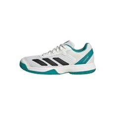 adidas Unisex – Barn Courtflash Kids Tennis Shoes, Cloud White/Pure Teal/Off White, 35 1/2 EU