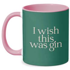 I Wish This Was Gin Mug - White/Pink - Green