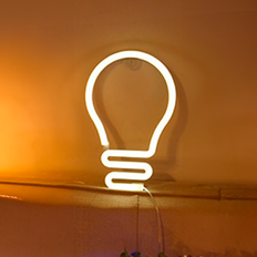 Lampe Neon LED Lys Hvid -> Forventet levering: 1-2 hverdage