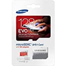 Samsung Minneskort MicroSDXC 128 GB EVO Plus UHS-I klass 1 klass 10, för smartphones och surfplattor, med SD-adapter