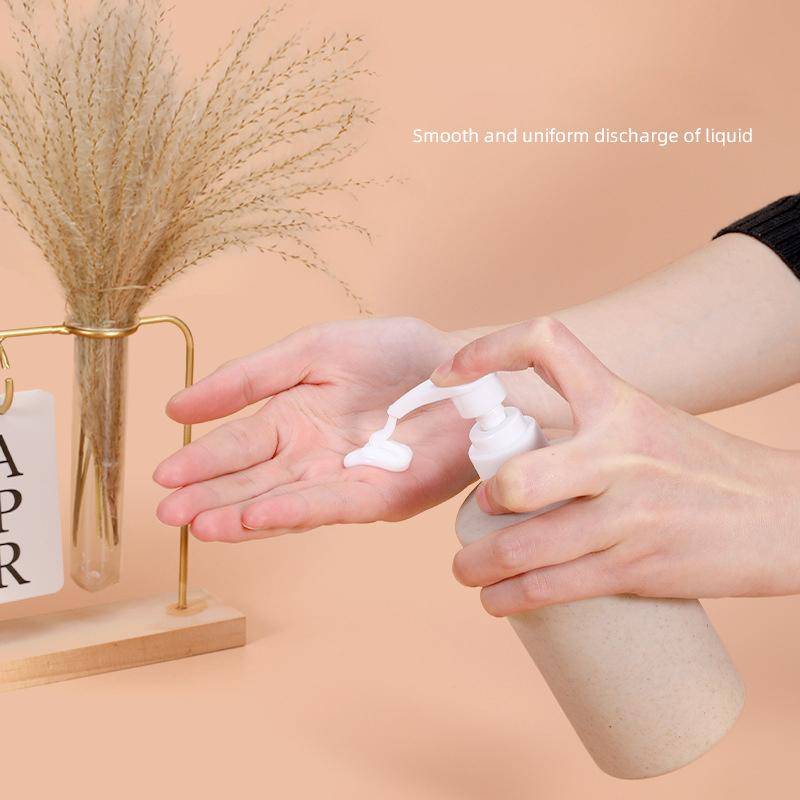 Skummande Tvåldispenser Påfyllningsbara Flaskor Schampo Duschgel 250 ml~500 ml Handtvåldispenser Plast Lotiontvål För Badrum beige