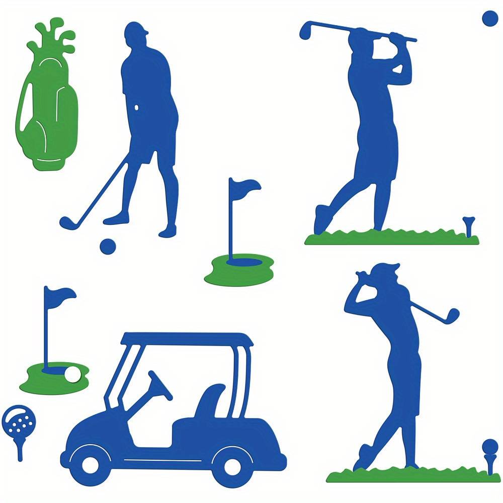 1pc Golf Theme Metal Dies Die Cuts For Festival Birthday Wedding Cards Making Envelope Decoration Matte Craft Supplies Stickers Handmade