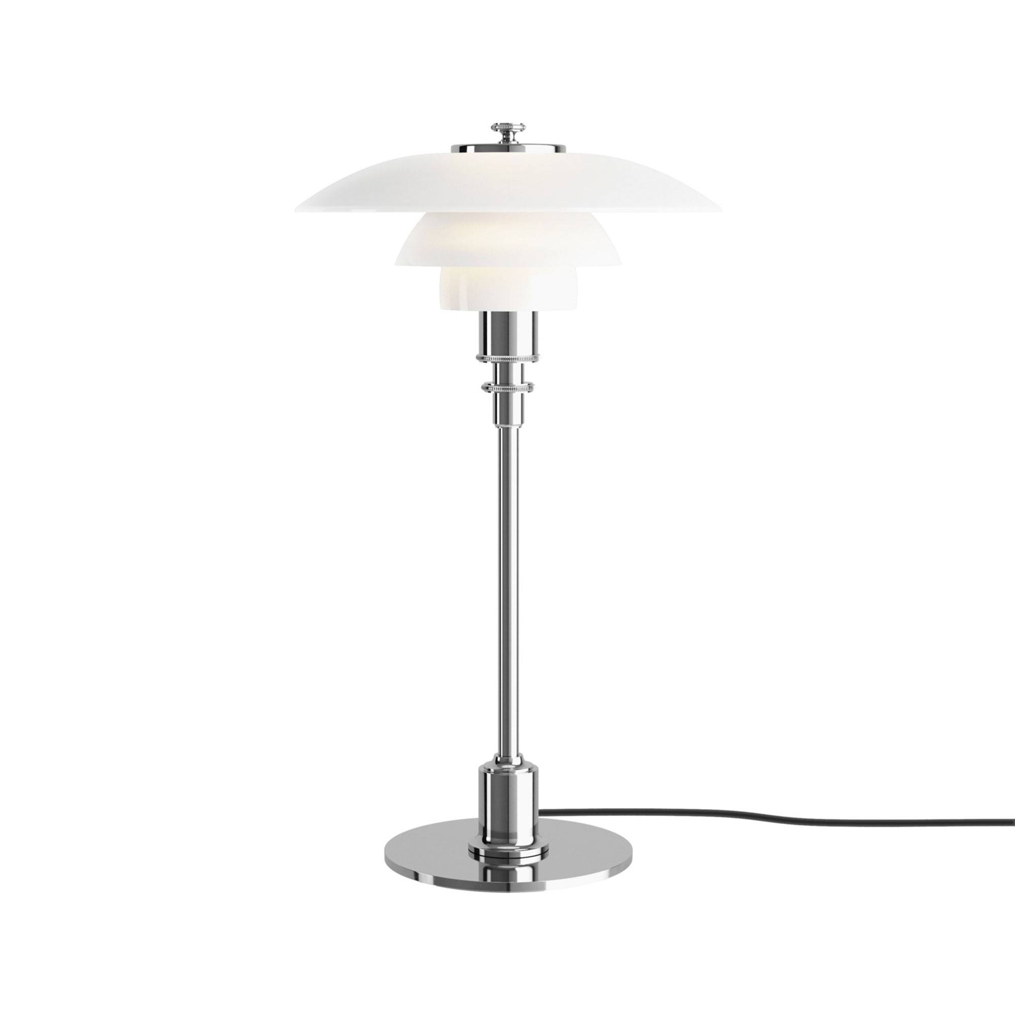 Louis Poulsen PH 2/1 Bordlampe af Poul Henningsen Højglansforkromet.