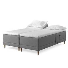 Dunlopillo Passion Box elevationsseng - 180x200 cm - Lysegrå