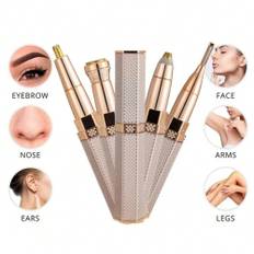 Electric Hair Removel Shaver For Women Eyebrow Trimmer Epilator Electric Painless Hair Remover Machine Body Facial rosa guld färg