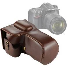 Unbranded Kameraväska för Nikon D7200 / D7100 / D7000 (18-200 / 18-140mm objektiv) (Kaffefärgad)