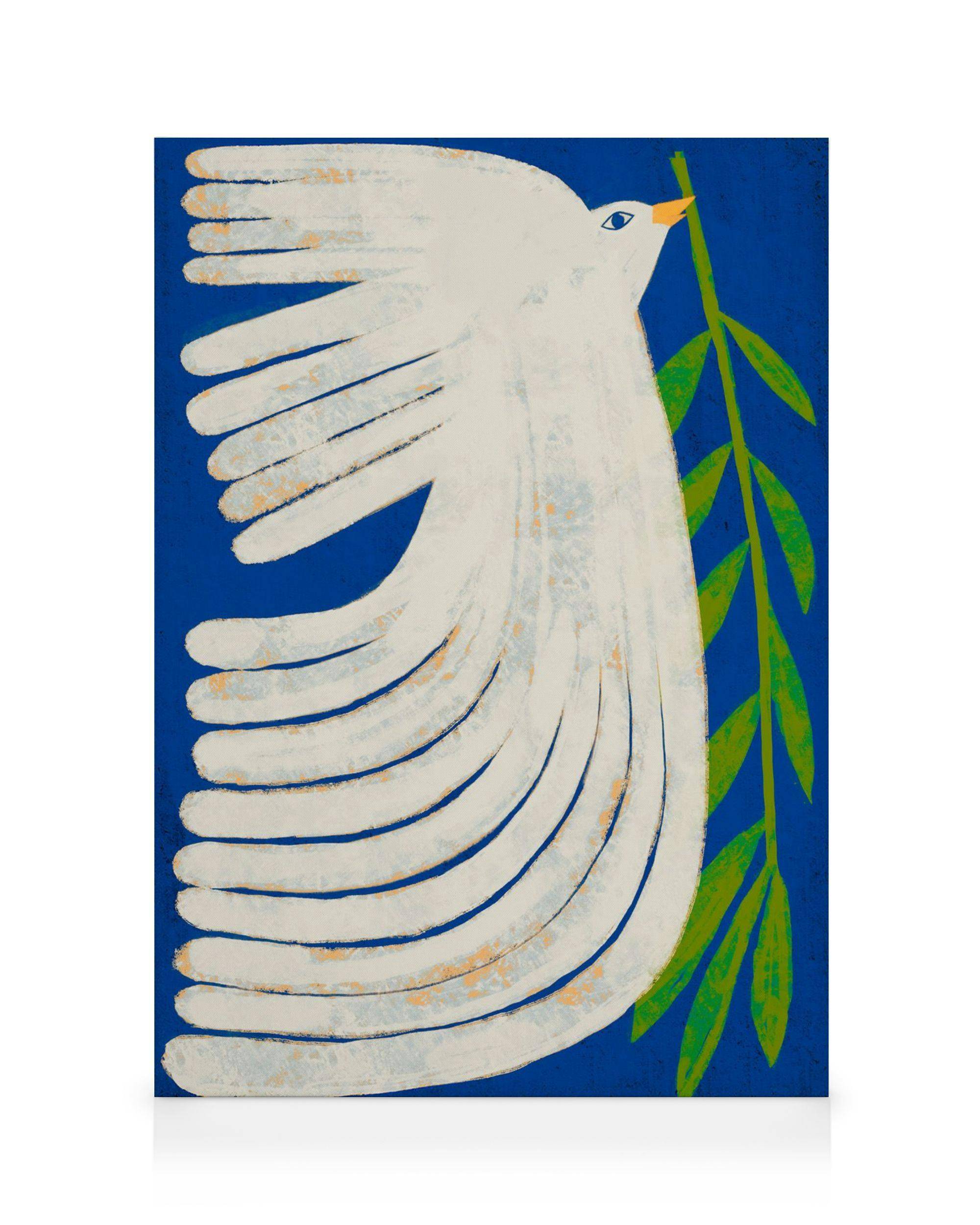Canvastavlor Marco Marella - Peace Dove Canvastavla (50x70 cm - Svart ram)