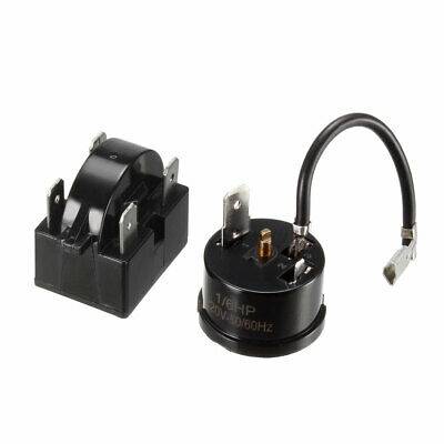 Kylskåp ptc startrelä 15 ohm 4 stift + kompressor överbelastningsskydd 1/6hp