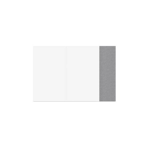 Whiteboard Air Space Textile 2+1 tavler B2380+590 x H1990 lysegrå