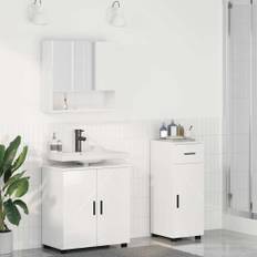 vidaXL Badeværelsesmøbel sæt 3 pcs Hvid højglans 61 x 35 x 64 cm