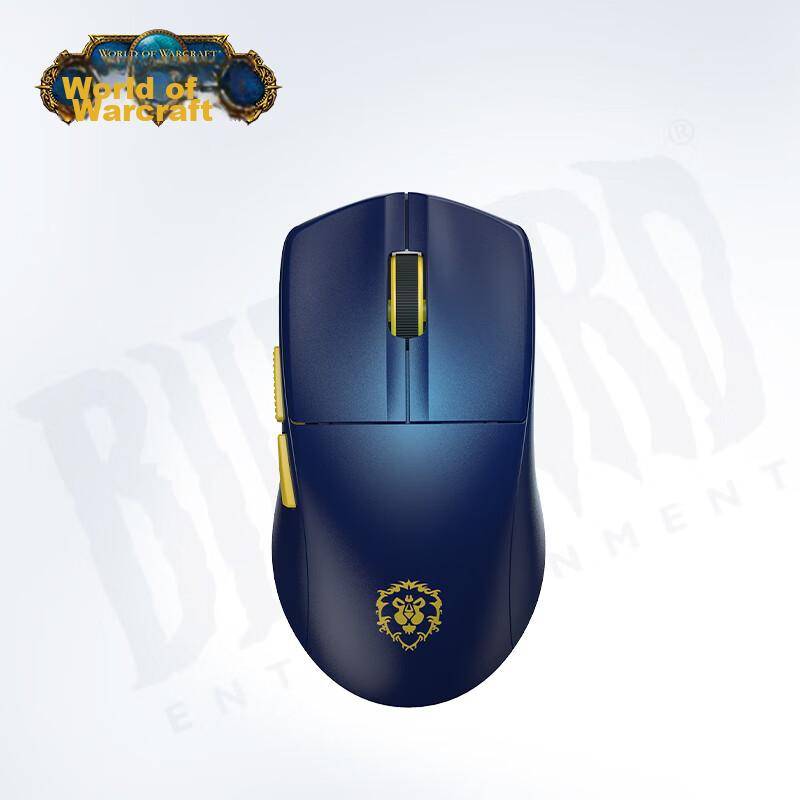 BLIZZARD YGK01 Official World of Warcraft Wireless Gaming Mouse, 2.4G Tri-Mode, 49g Lightweight Gaming Mouse - Alliance Blue