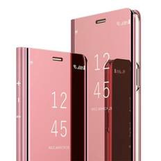 Coque samsung galaxy s8 angle de visualisation optimisé clear s-view coque pour samsung galaxy s8 (rose or)