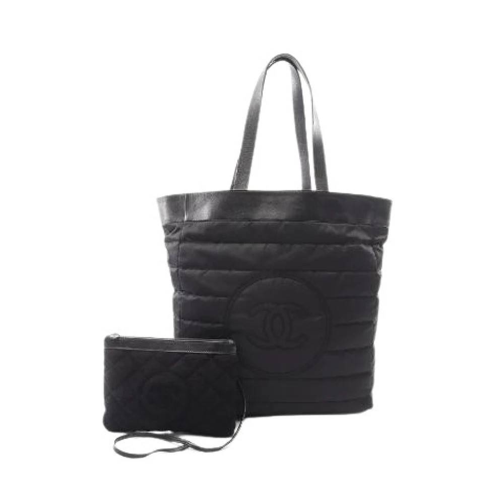 Chanel Vintage - Pre-owned Coco Mark Nylon Läder Reversibel Tote Bag Vintage - Dam - ONE Size - Läder