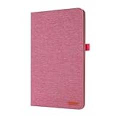 Kompatibel med/ersättning för surfplatta PC Samsung Galaxy Tab S9+/S9 Plus FE 12,4 tum/Pad 5 Pro 11 tum 2021 flip stativ magnetisk plånbok fodral HXBW (rosa)