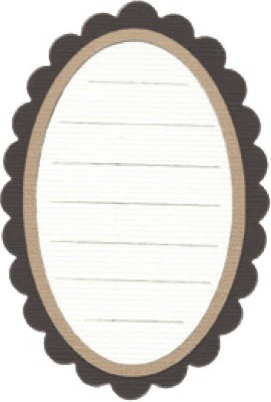 Quickutz Revolution Dies - Scallop Oval Journaling Block (2 dies)