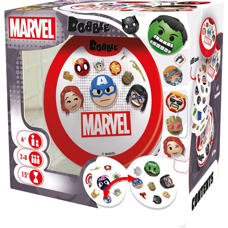 Asmodee Dobble Marvel Emoji, Kartenspiel, ab 6 Jahren, für 2–8...