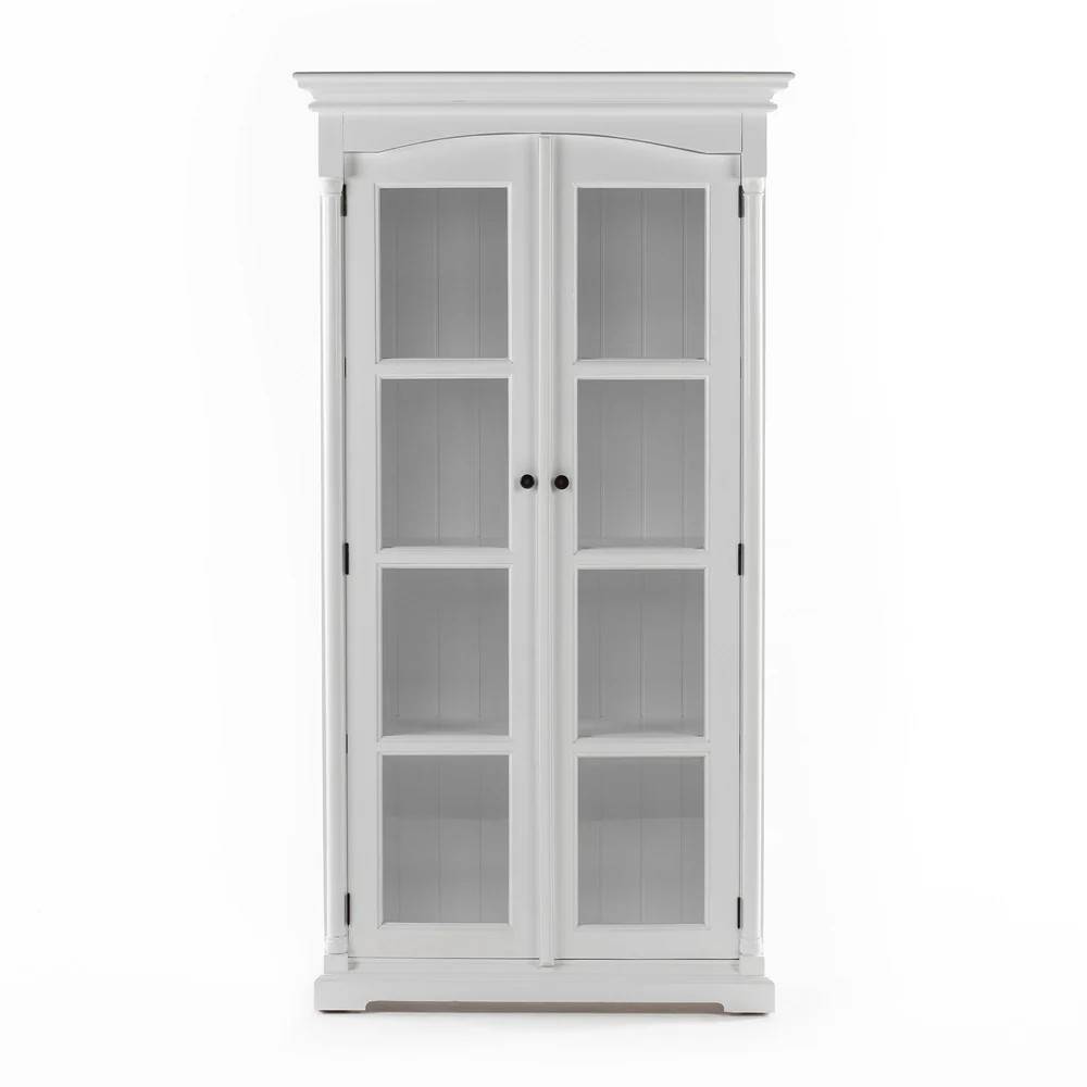 NOVASOLO PROVENCE KLASSISK HVID DOBBELT VITRINESKAB - 100