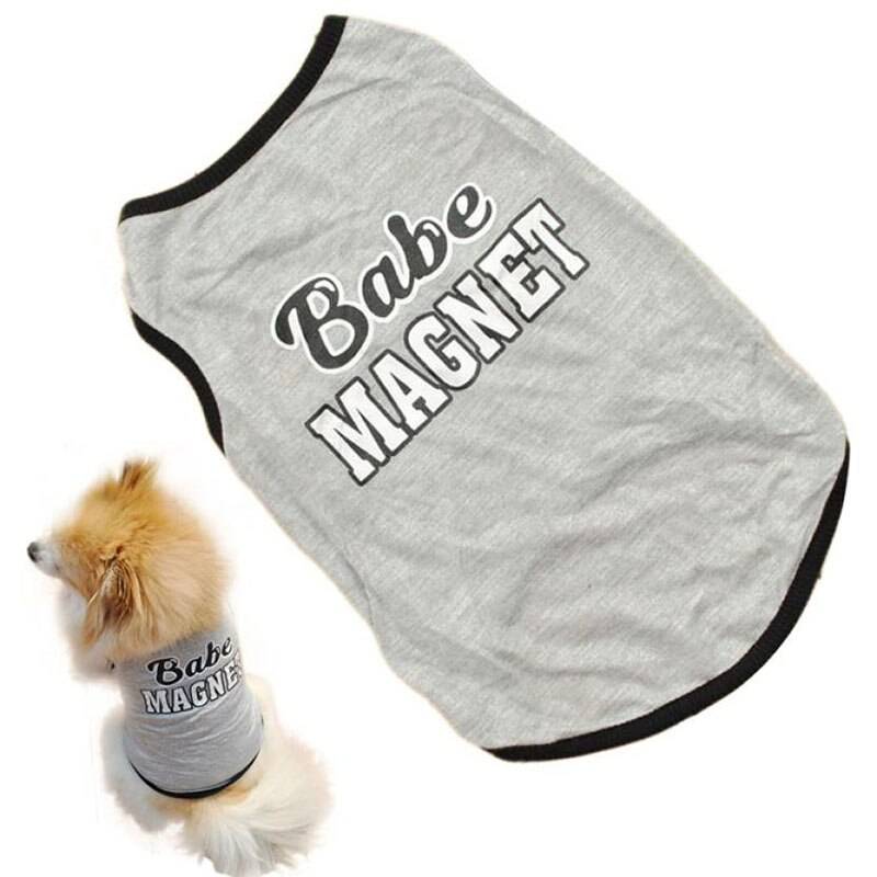 Husdjur katt dräkt liten hund katt kläder söt valp katt kattunge t-shirt bomull skalle toppar väst tank katt vovve valp krona kläder - H / L