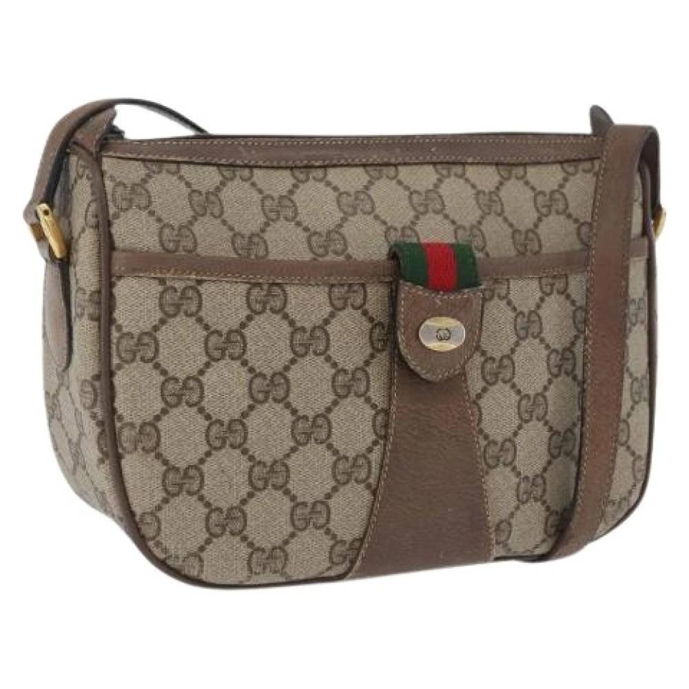 Gucci Vintage Pre-owned Vintage GG Canvas Skuldertaske - Vintage - Dame - Beige - ONE SIZE - Uld