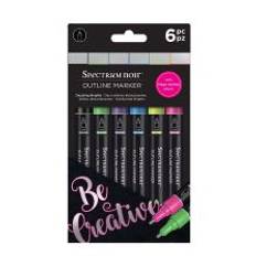 Spectrum Noir Outline Marker 6/Pkg - Dazzling Brights