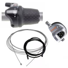 Shimano Nexus Gearskifter 3 Gear - Komplet Drejegreb med 3.5m Gearwire og Strømpe - Kompatibel med Christianiabikes og Winther Ladcykler