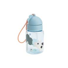 Tiny Farm Nappflaska med sugrör, blue