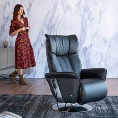 Himolla Easy Swing 7927 drejestol - Sort læder