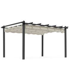 Skanör pergola svart/sand 300x400 cm - Svart