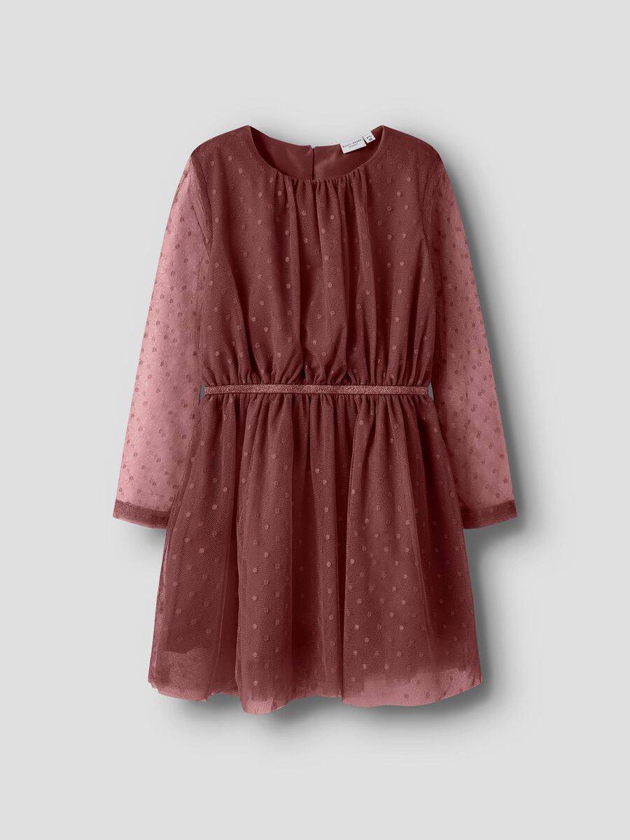 Långärmad Klänning - Lila - 140