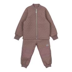 Mikk-Line, Kids , unisex, Brun, 74 CM, Uld, Quilted Termosæt - Twilight Mauve
