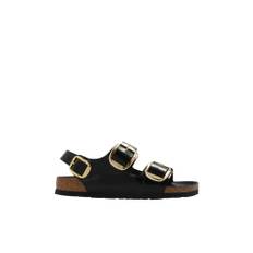Birkenstock, Sko, Dame, Sort, 39 EU, Uld, Milano Big Buckle Sandaler